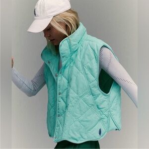 Free People Movement Quinn Quilted Puffer Vest in spearmint holly